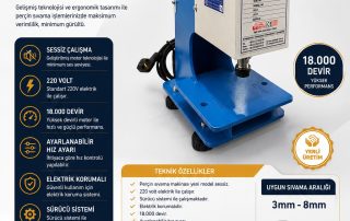 KM 760 PERÇİN SIVAMA MAKİNASI YENİ MODEL SESSİZ