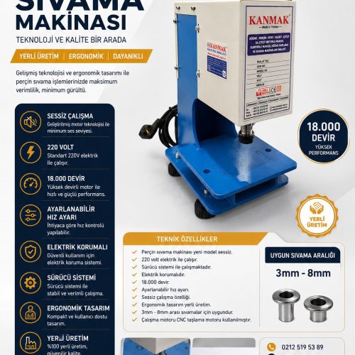 KM 760 PERÇİN SIVAMA MAKİNASI YENİ MODEL SESSİZ